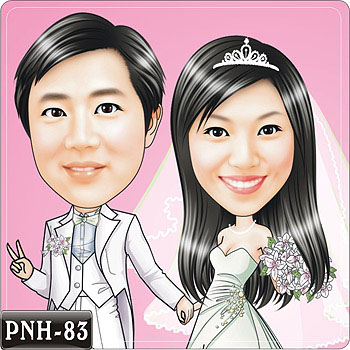 婚紗人像雙人Q版漫畫PNH-83